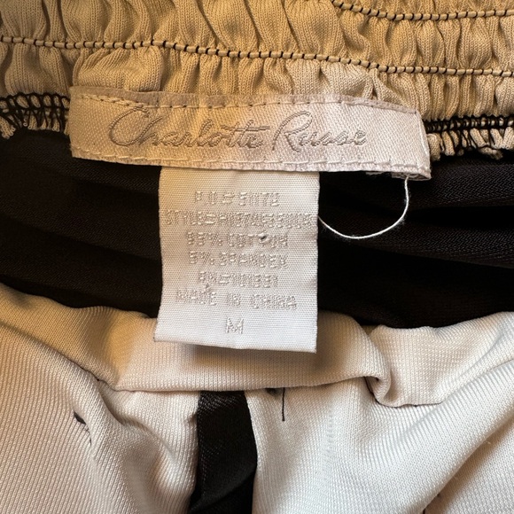 Charlotte Russe black and cream bustier tube top size medium - Picture 3 of 4